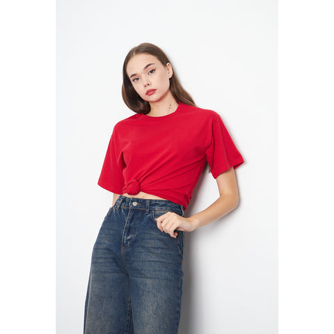 Red Oversized Short Sleeves Tshirt | Montivo Pakistan