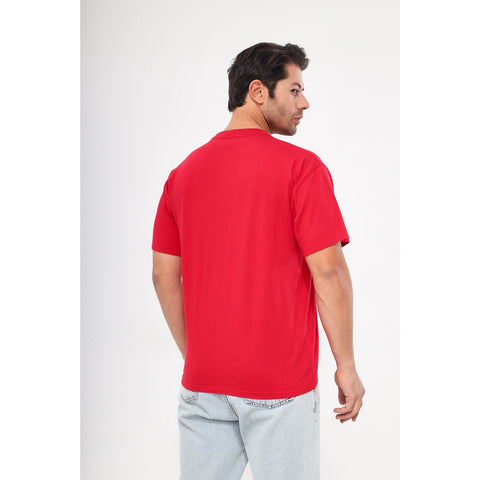 Red Oversized Short Sleeves Tshirt | Montivo Pakistan