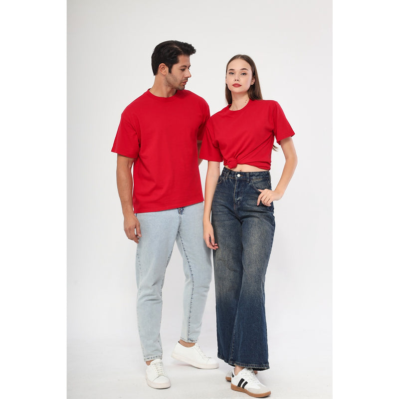 Red Oversized Short Sleeves Tshirt | Montivo Pakistan