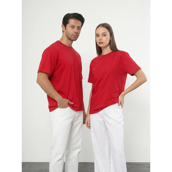 Red Oversized Short Sleeves Tshirt | Montivo Pakistan