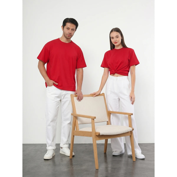 Red Oversized Short Sleeves Tshirt | Montivo Pakistan