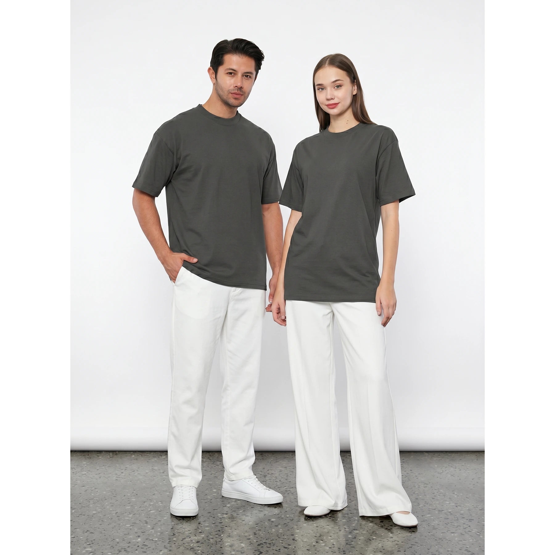 Dark Grey Oversized Short Sleeves Tshirt | Montivo Pakistan