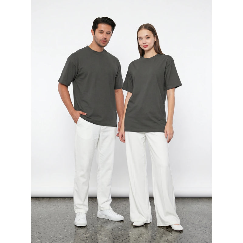 Dark Grey Oversized Short Sleeves Tshirt | Montivo Pakistan
