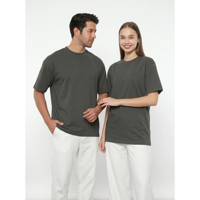 Dark Grey Oversized Short Sleeves Tshirt | Montivo Pakistan