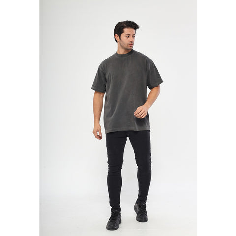 Charcoal Oversized Short Sleeves Tshirt | Montivo Pakistan