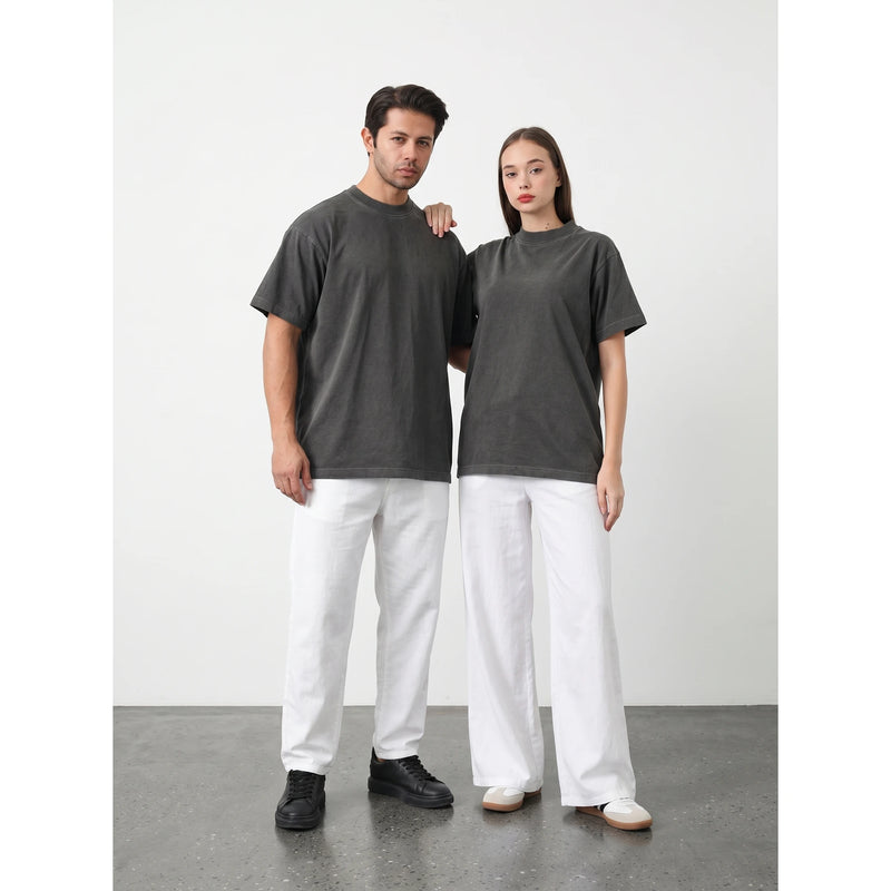 Charcoal Oversized Short Sleeves Tshirt | Montivo Pakistan