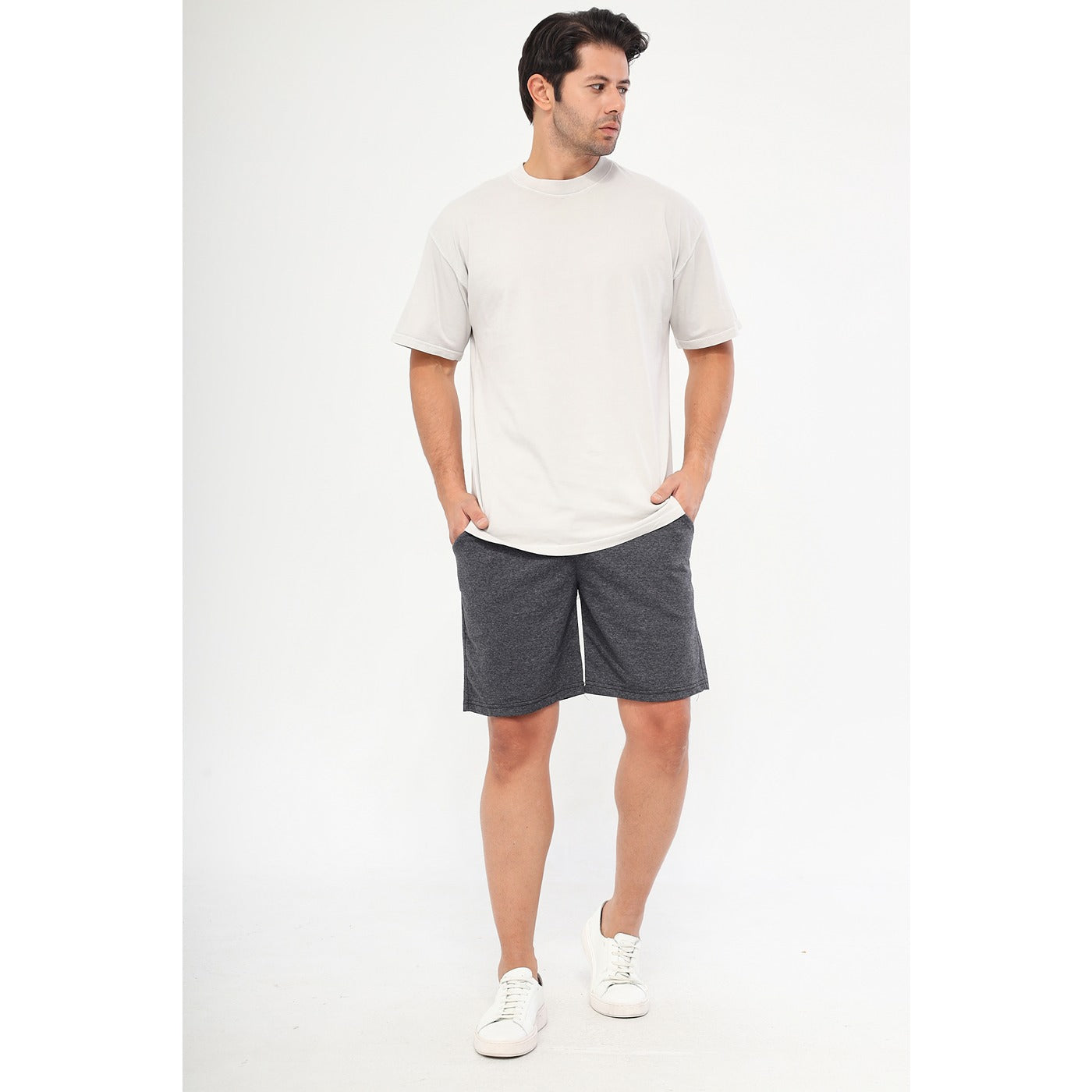 Light Grey Oversized Short Sleeves Tshirt | Montivo Pakistan