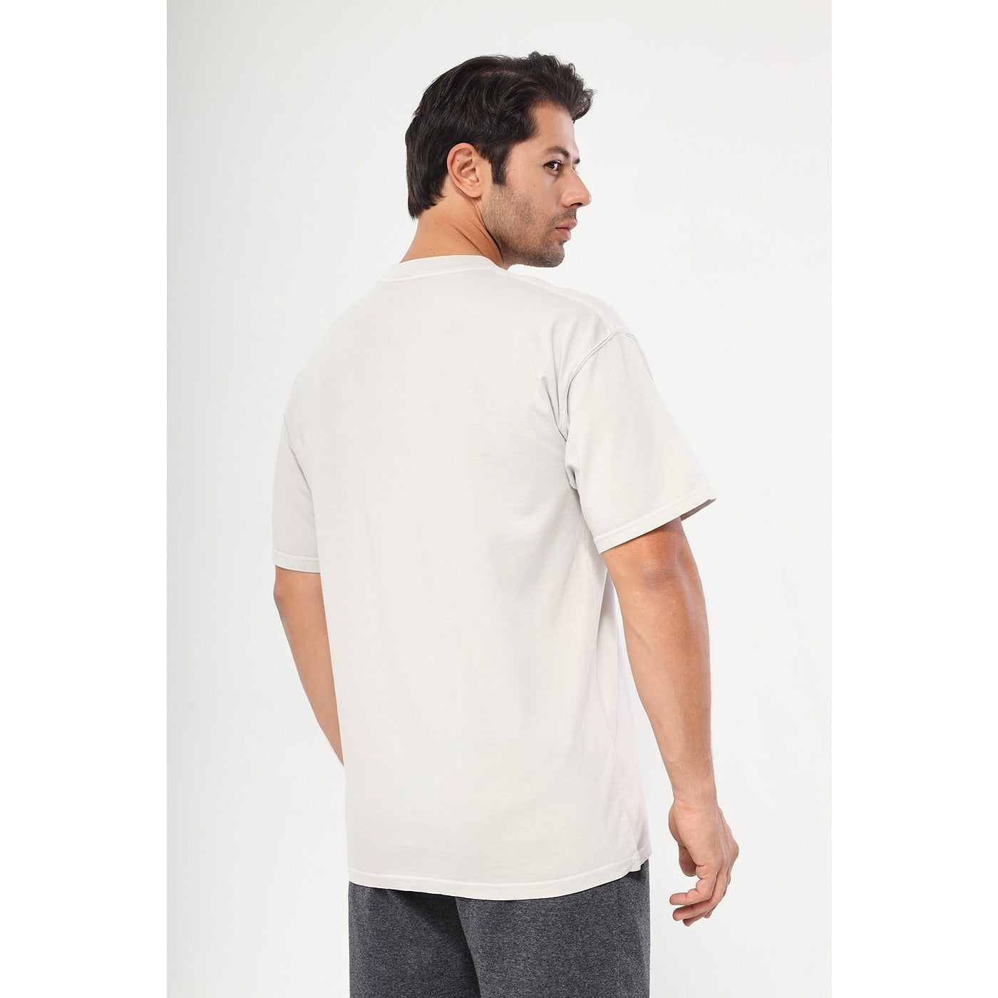 Light Grey Oversized Short Sleeves Tshirt | Montivo Pakistan