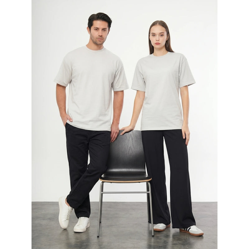 Light Grey Oversized Short Sleeves Tshirt | Montivo Pakistan