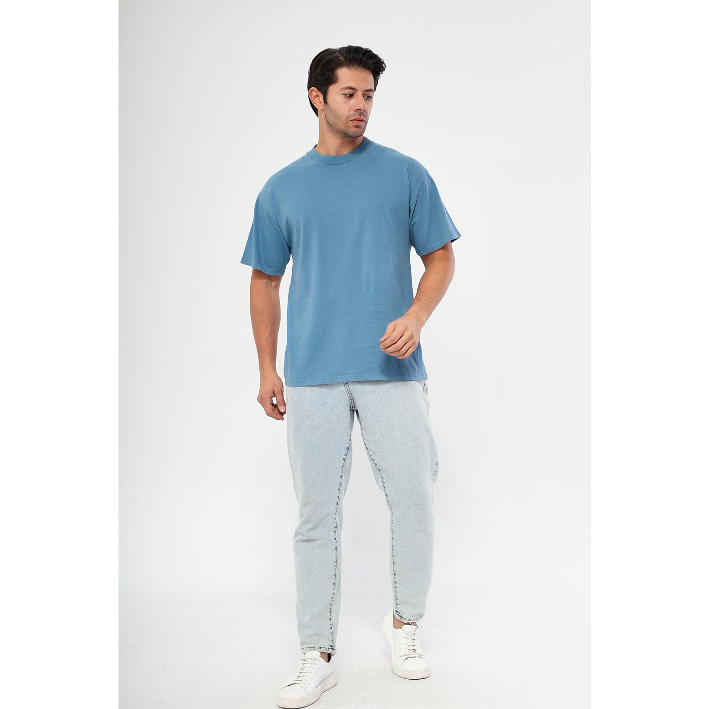 Teal Blue Oversized Short Sleeves Tshirt | Montivo Pakistan