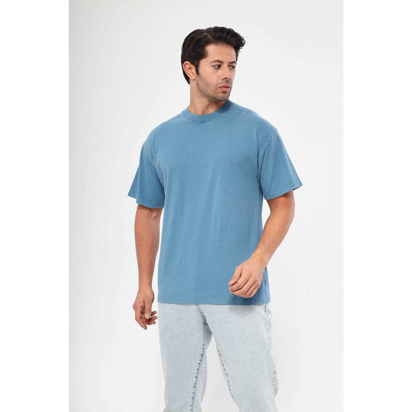 Teal Blue Oversized Short Sleeves Tshirt | Montivo Pakistan