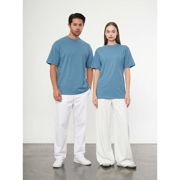 Teal Blue Oversized Short Sleeves Tshirt | Montivo Pakistan