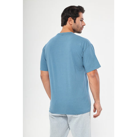 Teal Blue Oversized Short Sleeves Tshirt | Montivo Pakistan