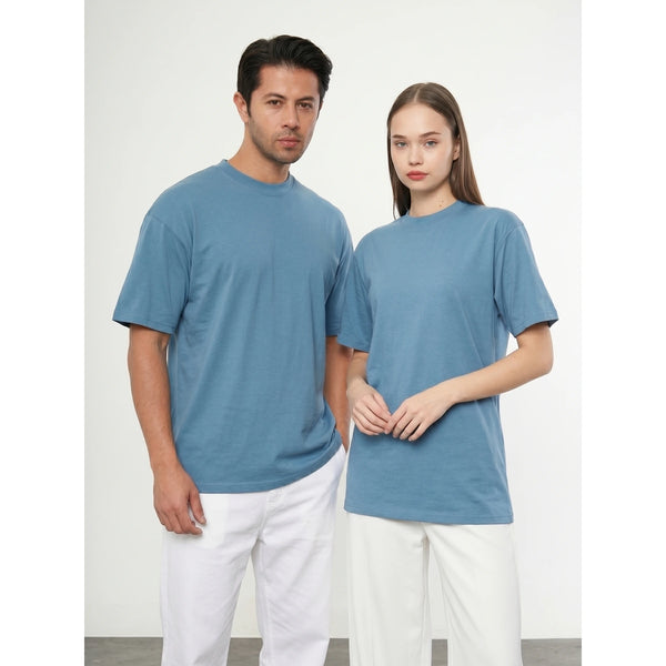 Teal Blue Oversized Short Sleeves Tshirt | Montivo Pakistan