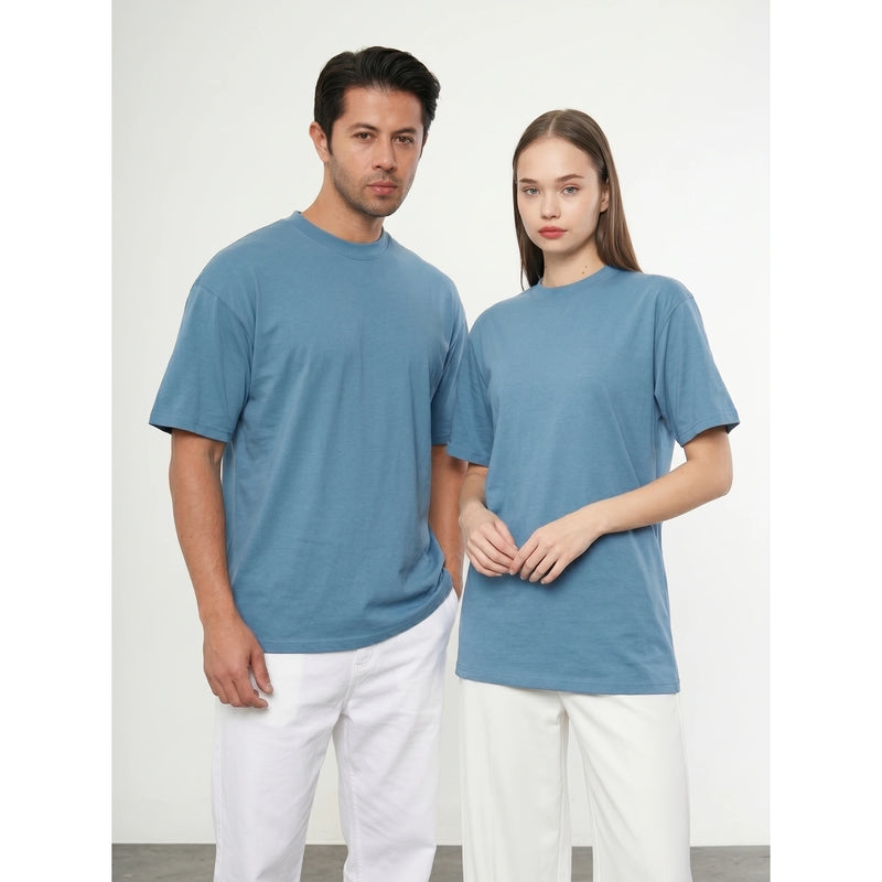 Teal Blue Oversized Short Sleeves Tshirt | Montivo Pakistan