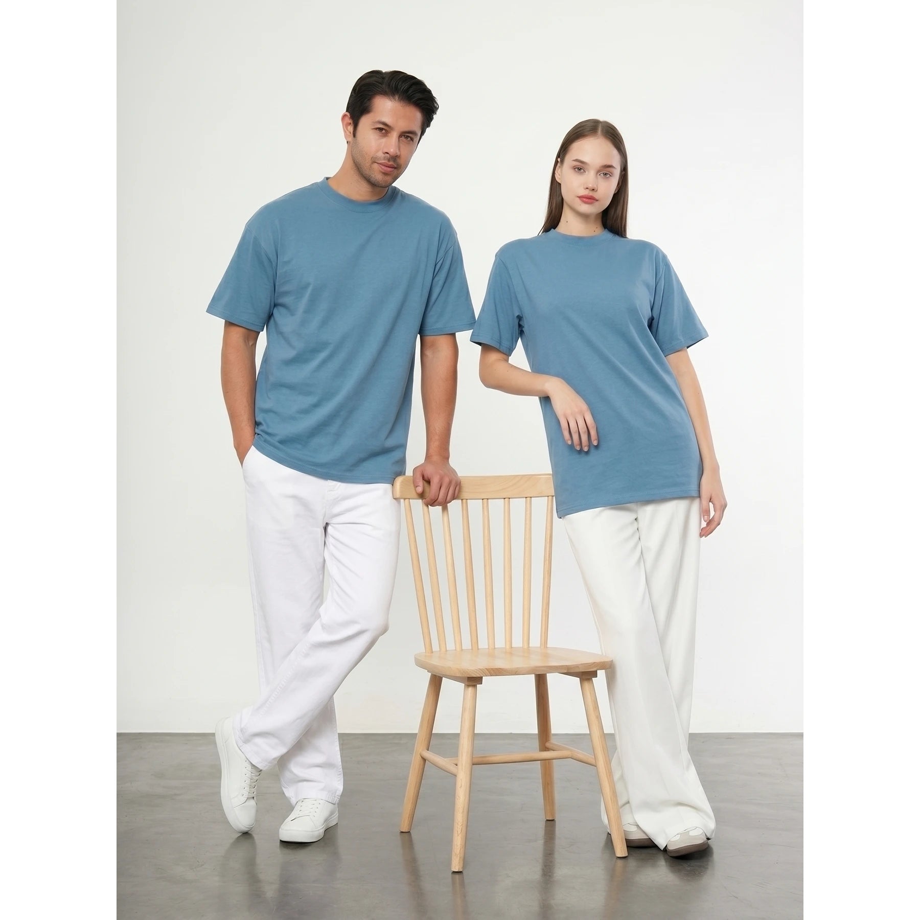 Teal Blue Oversized Short Sleeves Tshirt | Montivo Pakistan