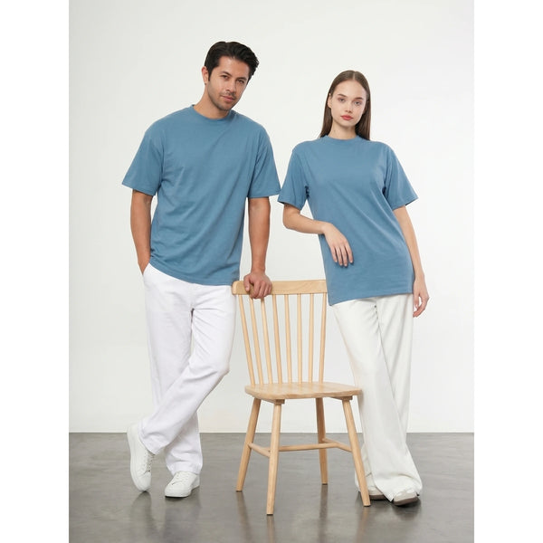 Teal Blue Oversized Short Sleeves Tshirt | Montivo Pakistan