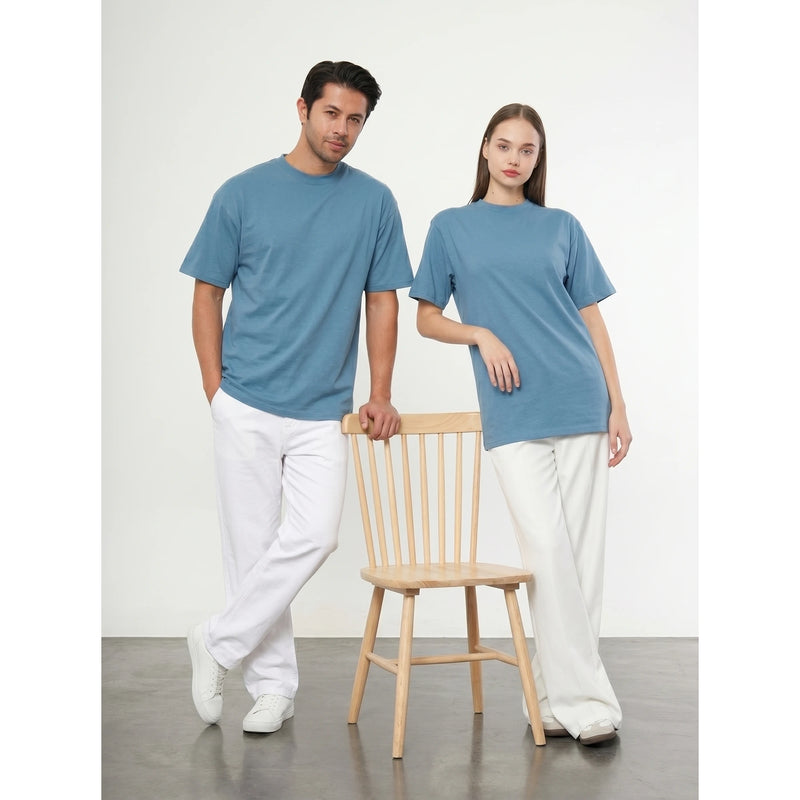 Teal Blue Oversized Short Sleeves Tshirt | Montivo Pakistan