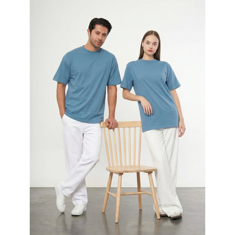 Teal Blue Oversized Short Sleeves Tshirt | Montivo Pakistan