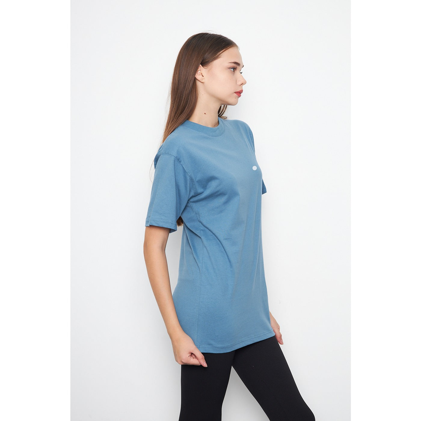 Teal Blue Oversized Short Sleeves Tshirt | Montivo Pakistan