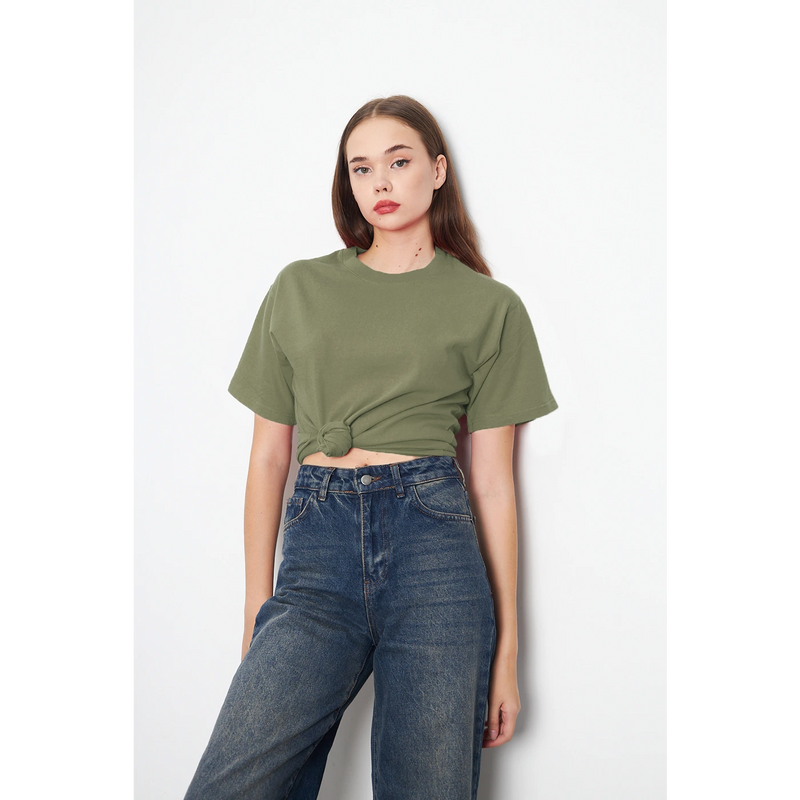 Olive Oversized Short Sleeves Tshirt | Montivo Pakistan