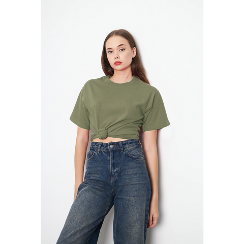 Olive Oversized Short Sleeves Tshirt | Montivo Pakistan