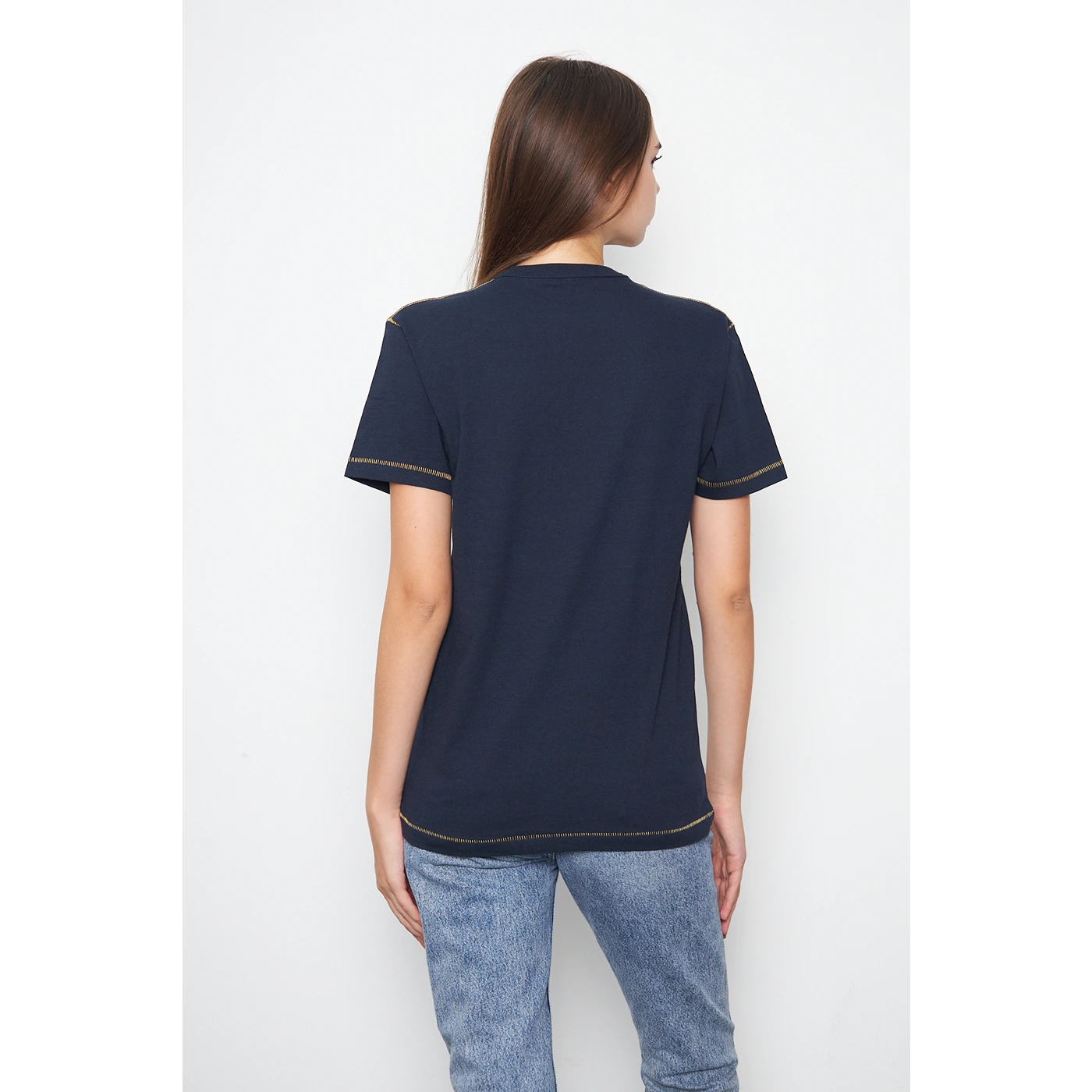 Navy Contrast Stitch Tshirt | Montivo Pakistan