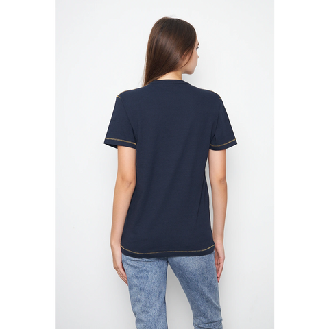 Navy Contrast Stitch Tshirt | Montivo Pakistan