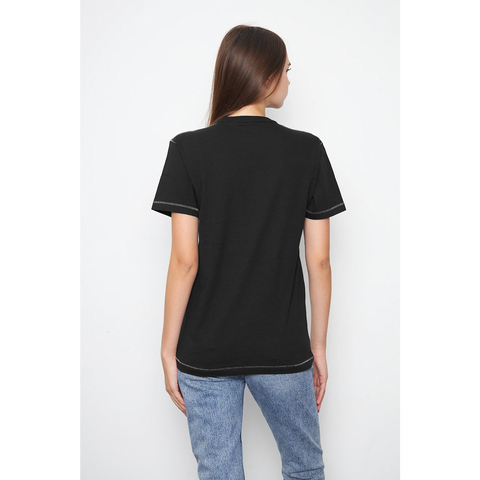 Black Contrast Stitch Tshirt | Montivo Pakistan