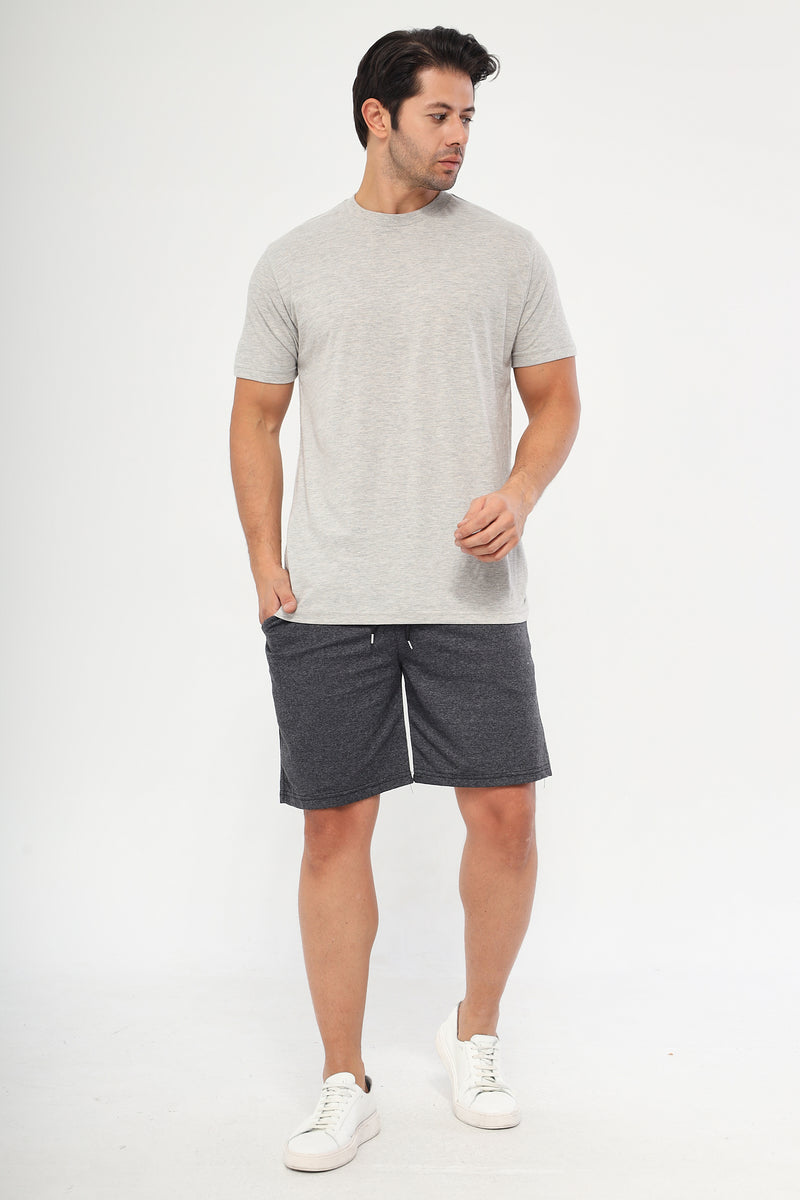 Grey Melange Slim Fit Tshirt | Montivo Pakistan