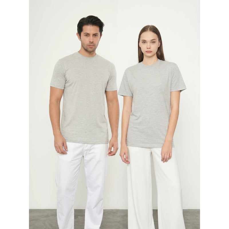 Grey Melange Slim Fit Tshirt | Montivo Pakistan