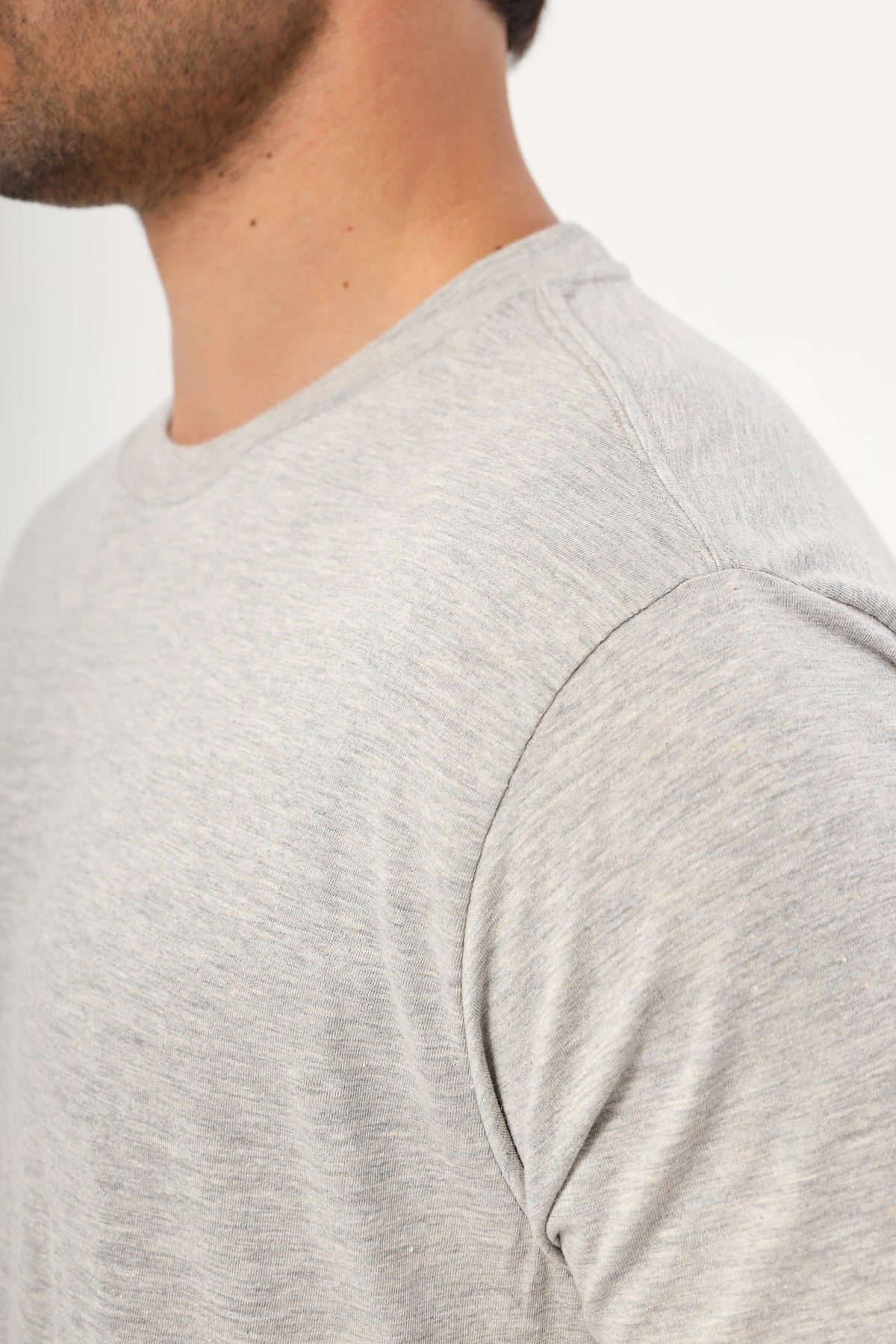 Grey Melange Slim Fit Tshirt | Montivo Pakistan