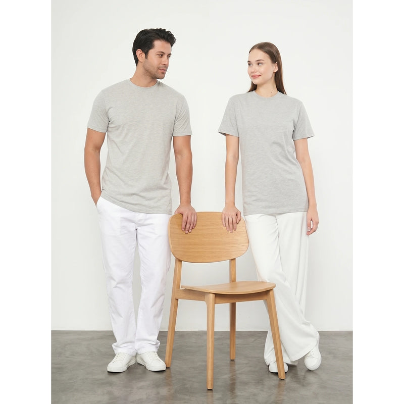 Grey Melange Slim Fit Tshirt | Montivo Pakistan