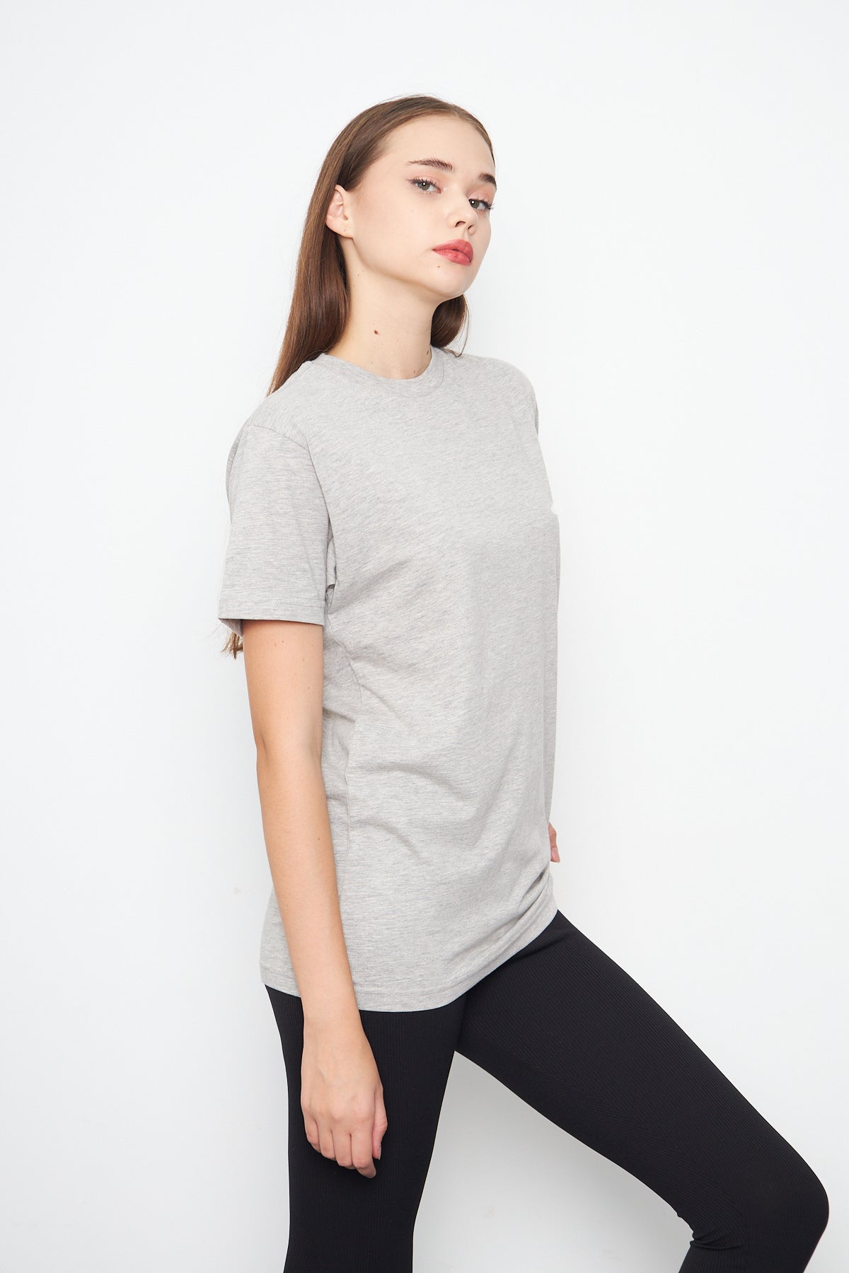 Grey Melange Slim Fit Tshirt | Montivo Pakistan