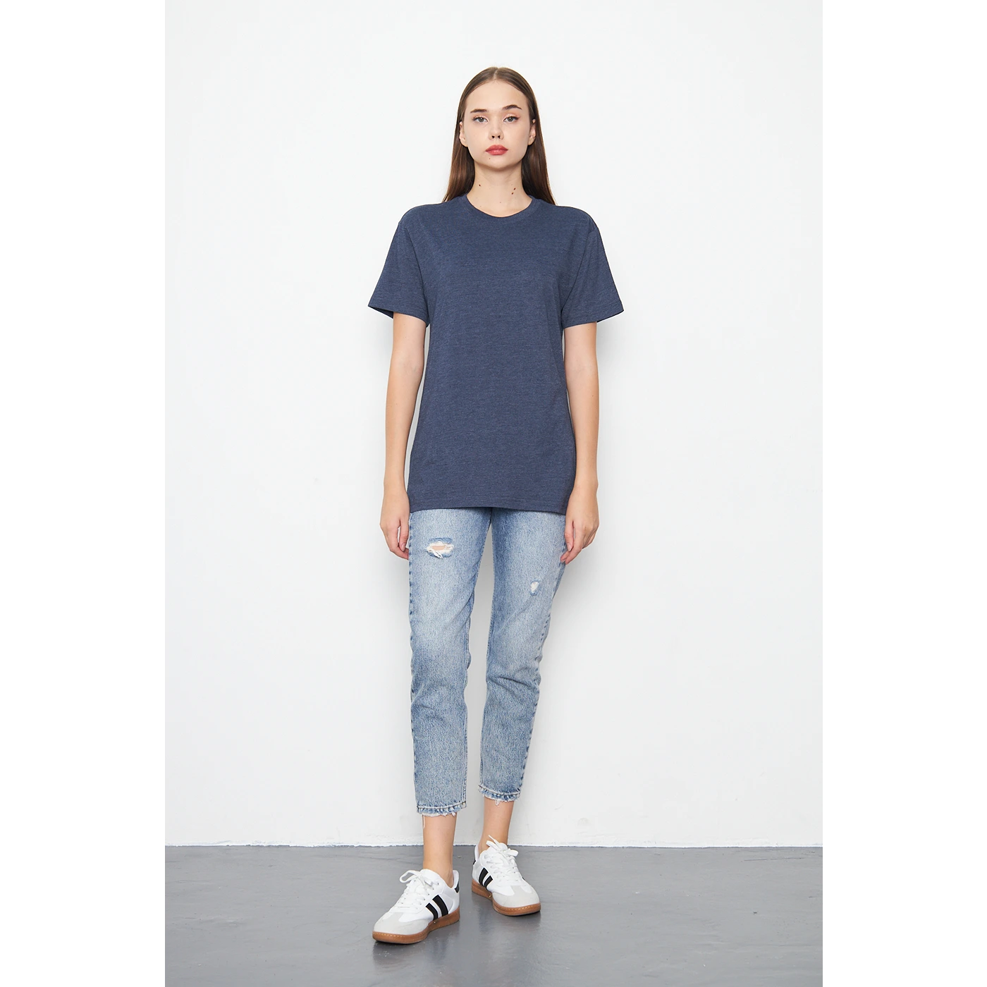 Blue Melange Slim Fit Tshirt | Montivo Pakistan