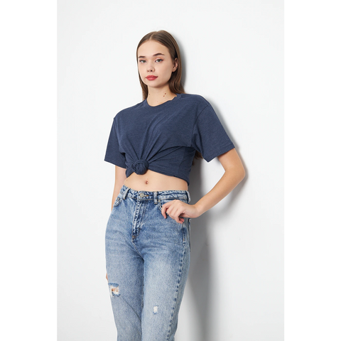 Blue Melange Slim Fit Tshirt | Montivo Pakistan