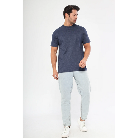 Blue Melange Slim Fit Tshirt | Montivo Pakistan