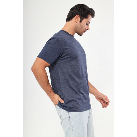 Blue Melange Slim Fit Tshirt | Montivo Pakistan