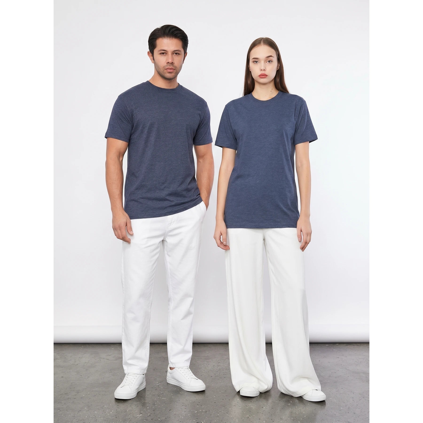 Blue Melange Slim Fit Tshirt | Montivo Pakistan