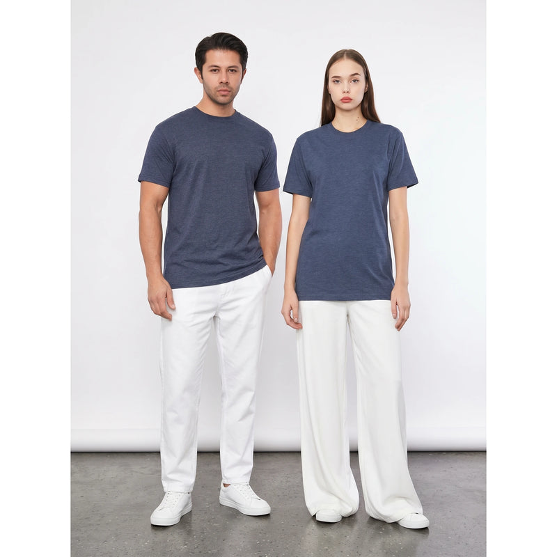 Blue Melange Slim Fit Tshirt | Montivo Pakistan
