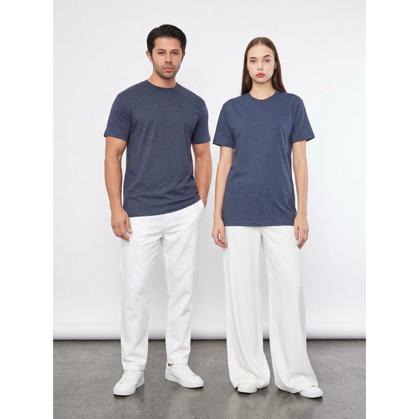 Blue Melange Slim Fit Tshirt | Montivo Pakistan