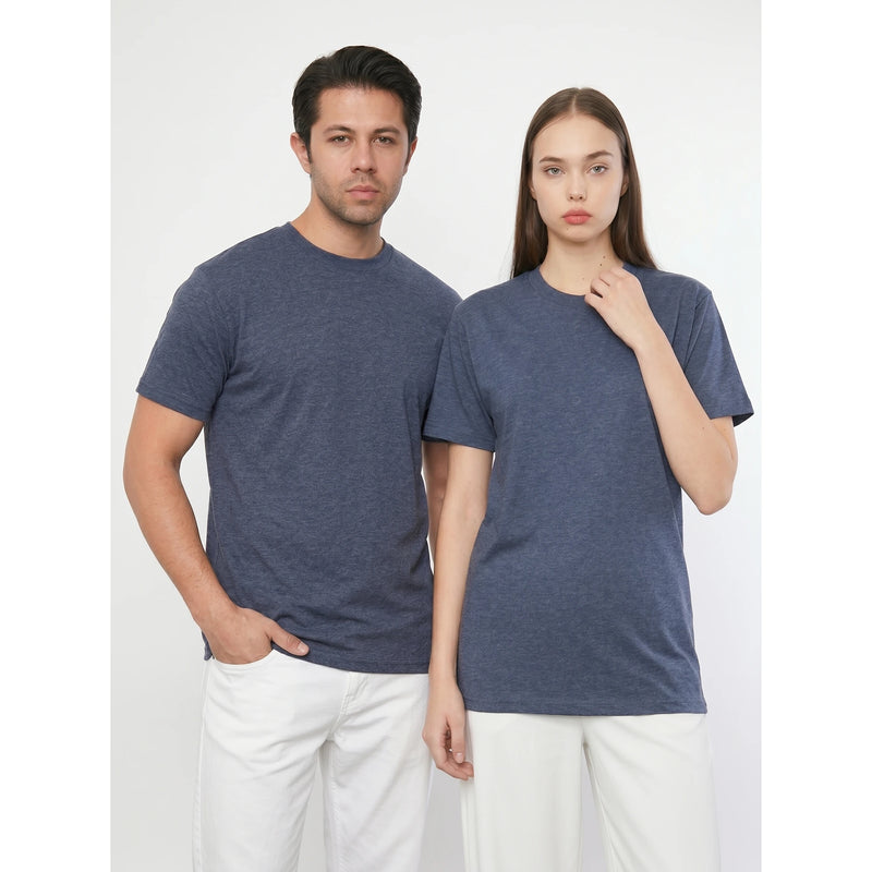 Blue Melange Slim Fit Tshirt | Montivo Pakistan