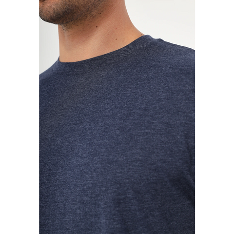 Blue Melange Slim Fit Tshirt | Montivo Pakistan