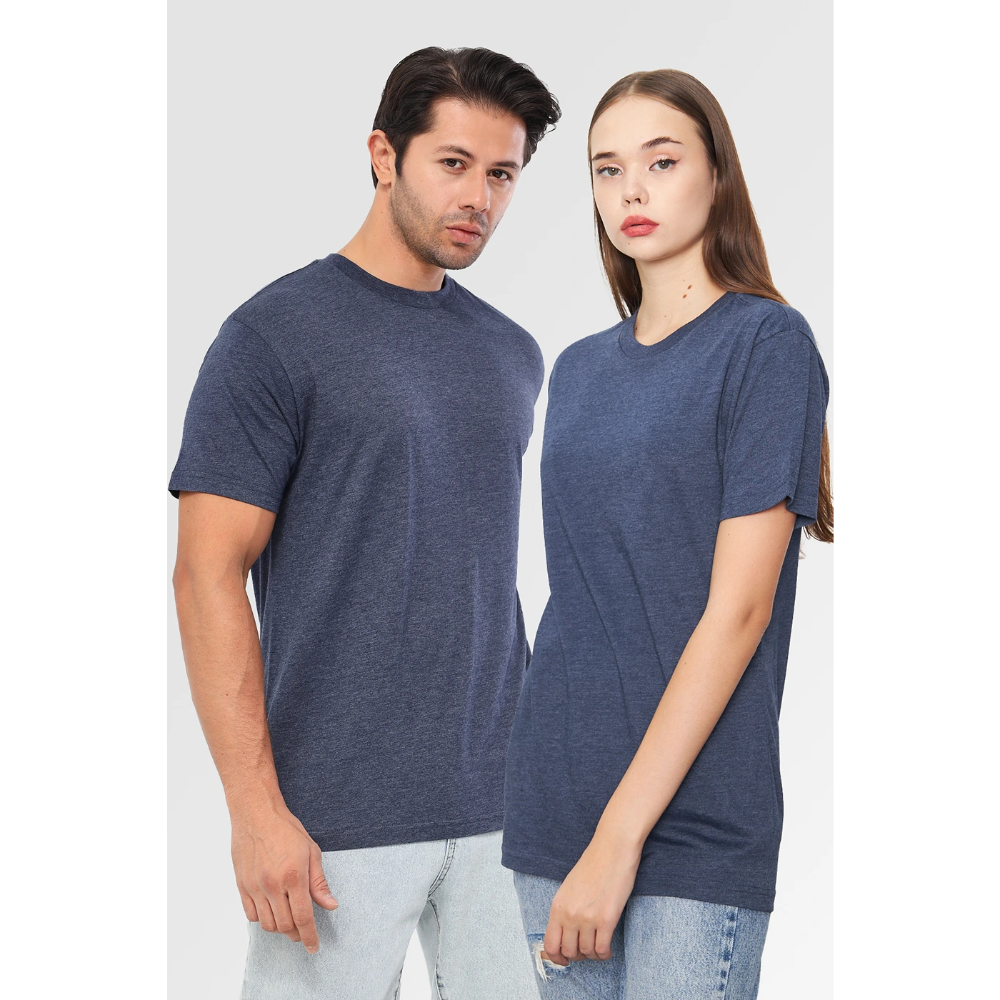 Blue Melange Slim Fit Tshirt | Montivo Pakistan