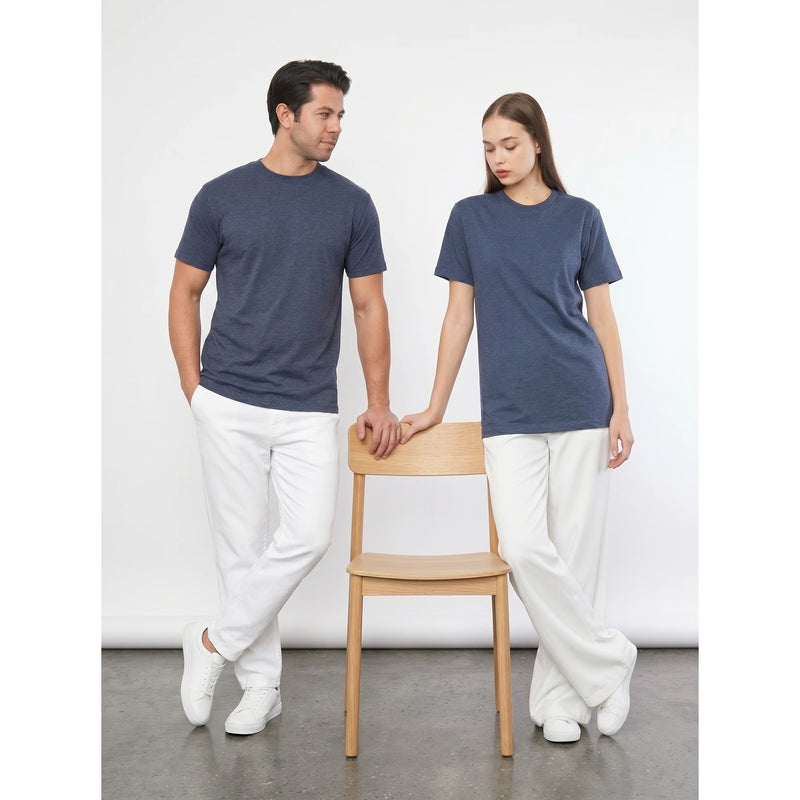 Blue Melange Slim Fit Tshirt | Montivo Pakistan