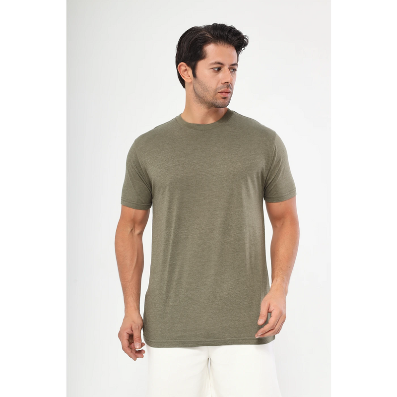 Green Melange Slim Fit Tshirt | Montivo Pakistan