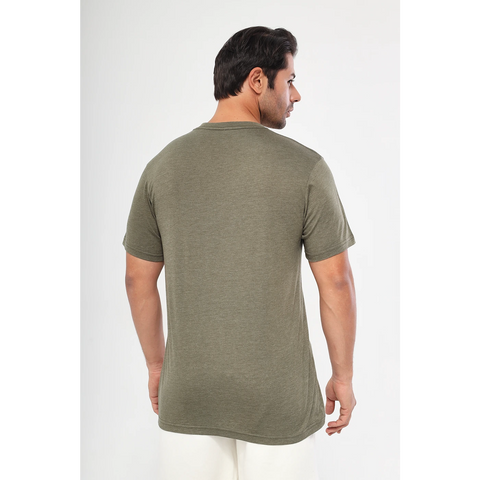 Green Melange Slim Fit Tshirt | Montivo Pakistan