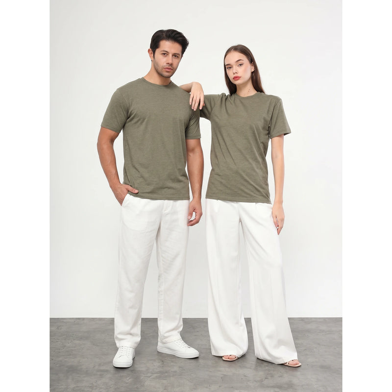 Green Melange Slim Fit Tshirt | Montivo Pakistan