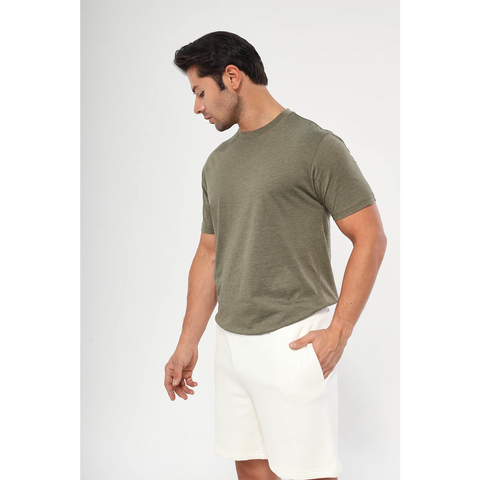 Green Melange Slim Fit Tshirt | Montivo Pakistan