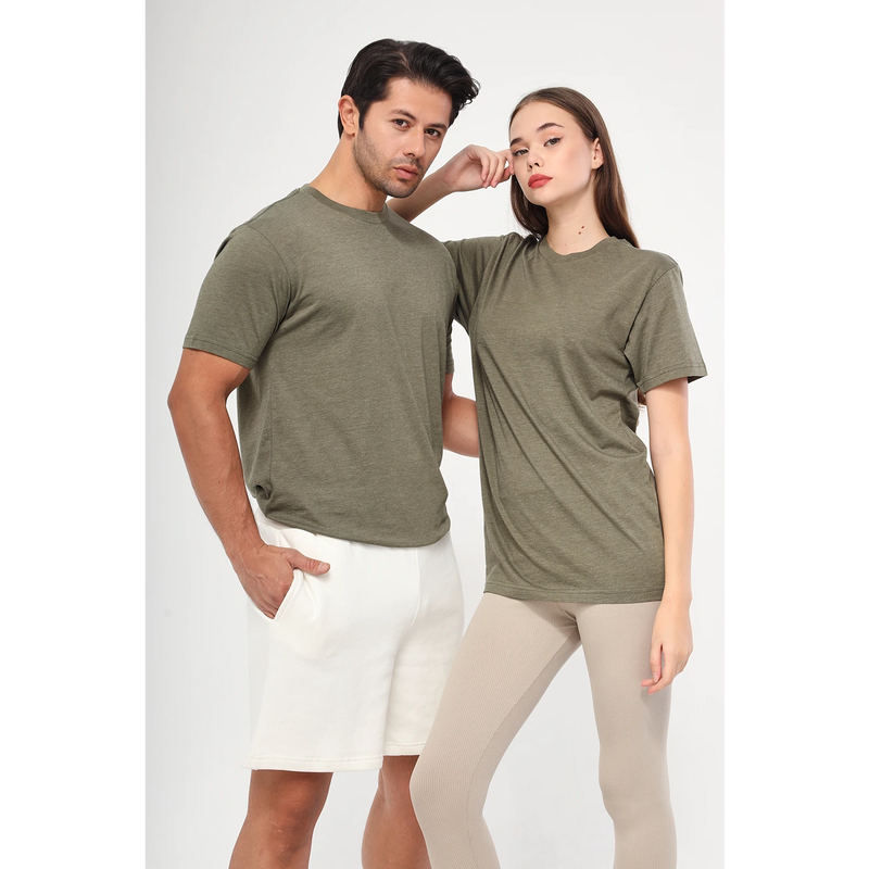 Green Melange Slim Fit Tshirt | Montivo Pakistan